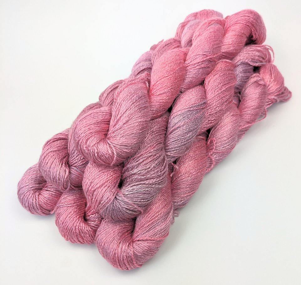 Hand Dyed. Hand Painted Yarn - Bamboo- Fingering Weight Yarn - Cherub