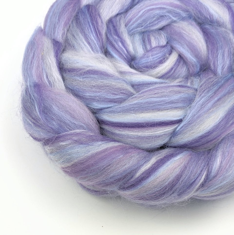 Merino Roving / Combed Top - Spinning Fiber - Custom Blended - Hyacinth