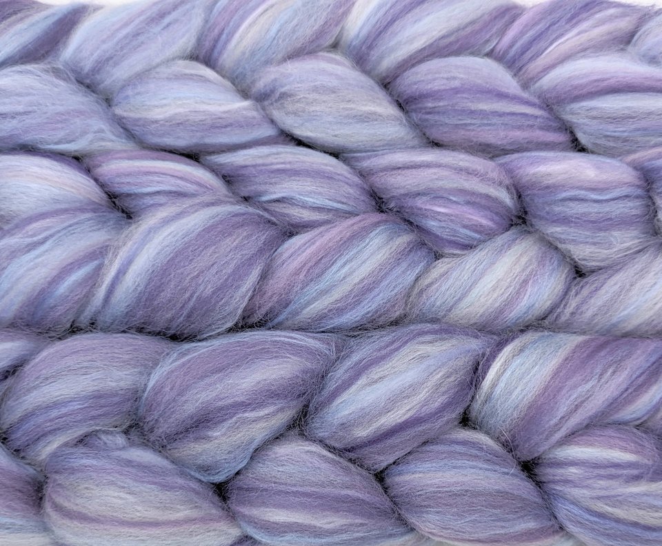 Merino Roving / Combed Top - Spinning Fiber - Custom Blended - Hyacinth