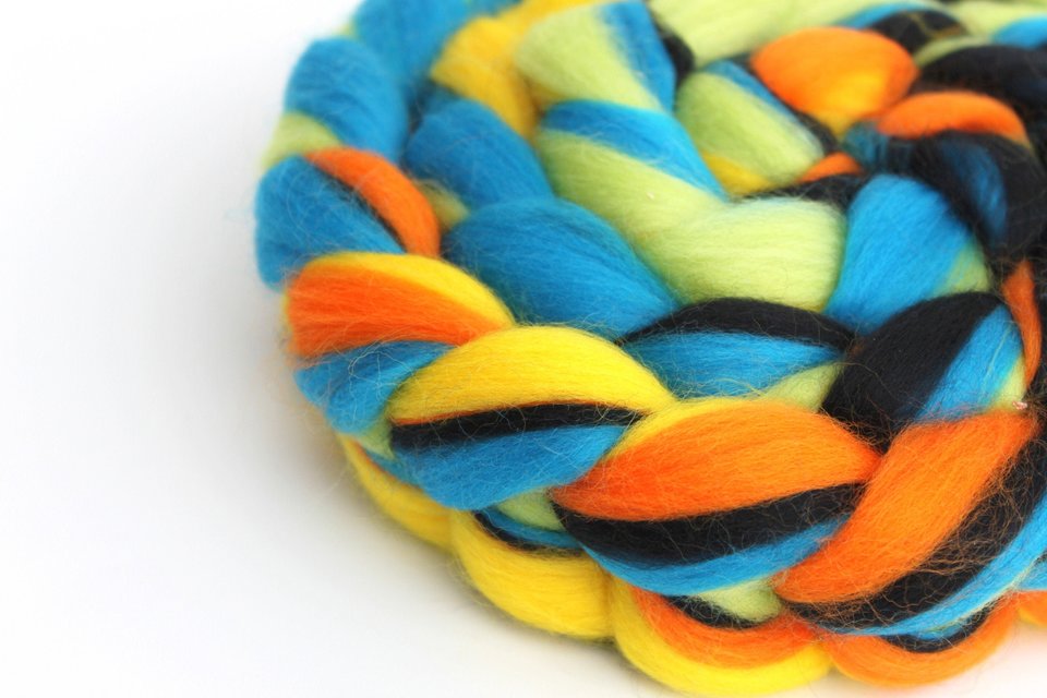 Merino Roving / Combed Top - Spinning Fiber - Custom Blended - Kapow!