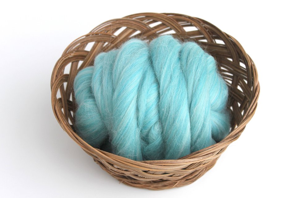Alpaca / Merino Roving - Combed Top - Commercially Blended - Spinning Fiber - Poseidon