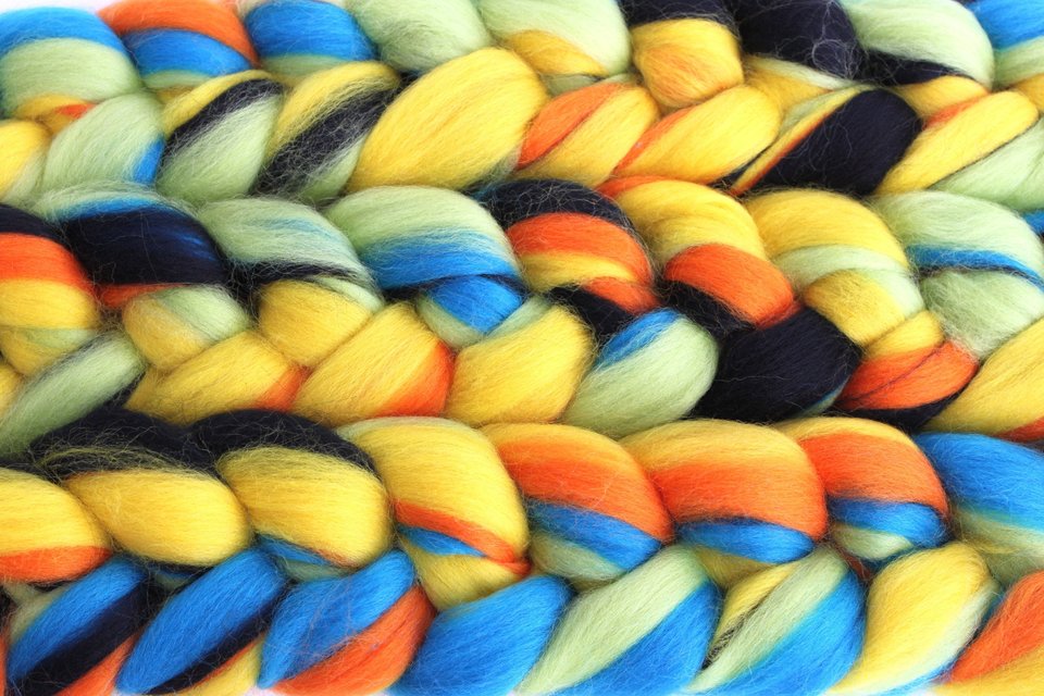 Merino Roving / Combed Top - Spinning Fiber - Custom Blended - Kapow!
