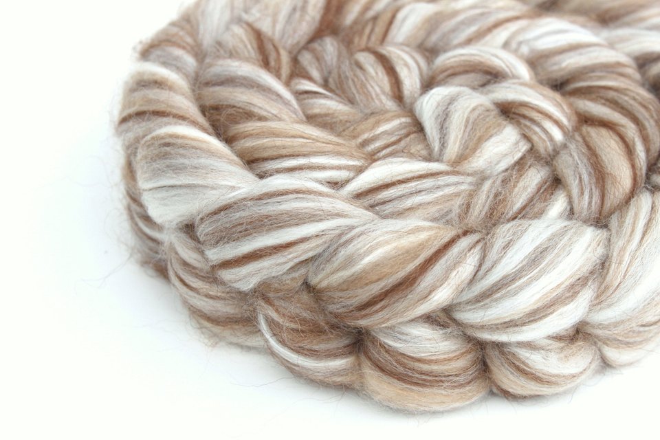 Blended Roving - Combed Top - Merino / Camel / Silk / Alpaca - Luxury Spinning Fiber
