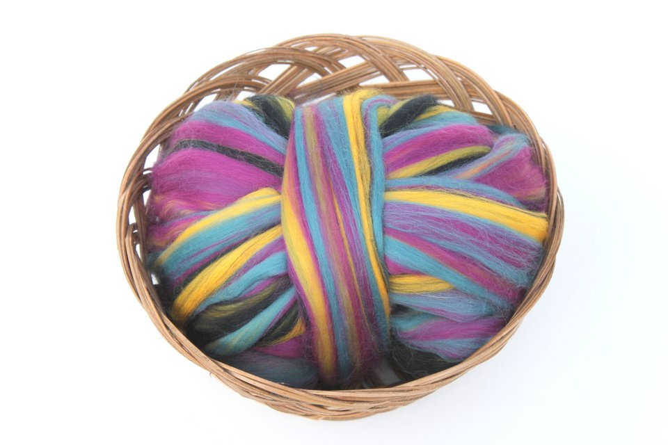 Merino Roving - Combed Top - Spinning Fiber - Custom Blended - Dark Side of the Moon