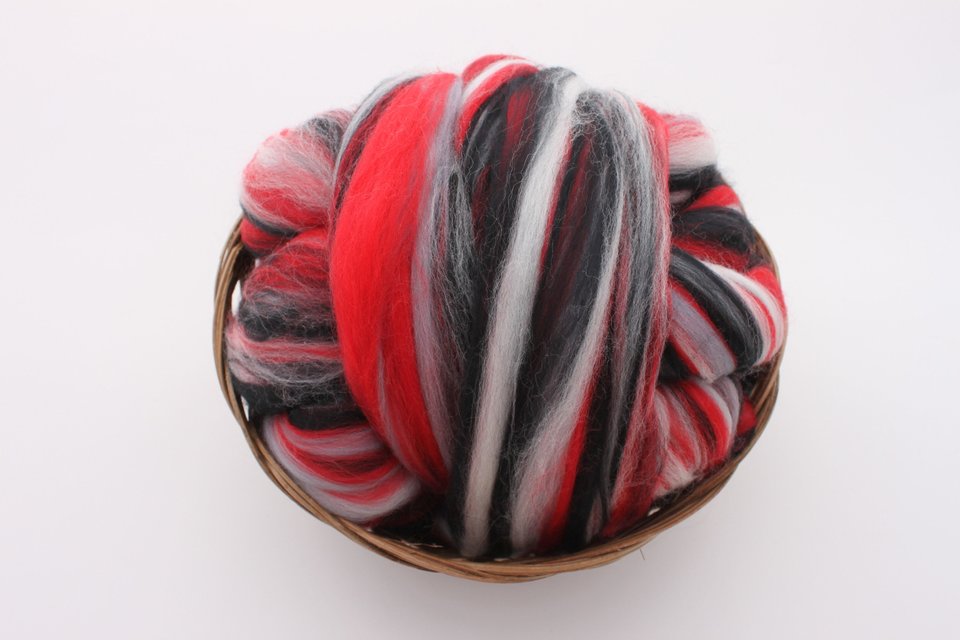 Merino Roving / Combed Top - Spinning Fiber - Custom Blended - House Of Cards