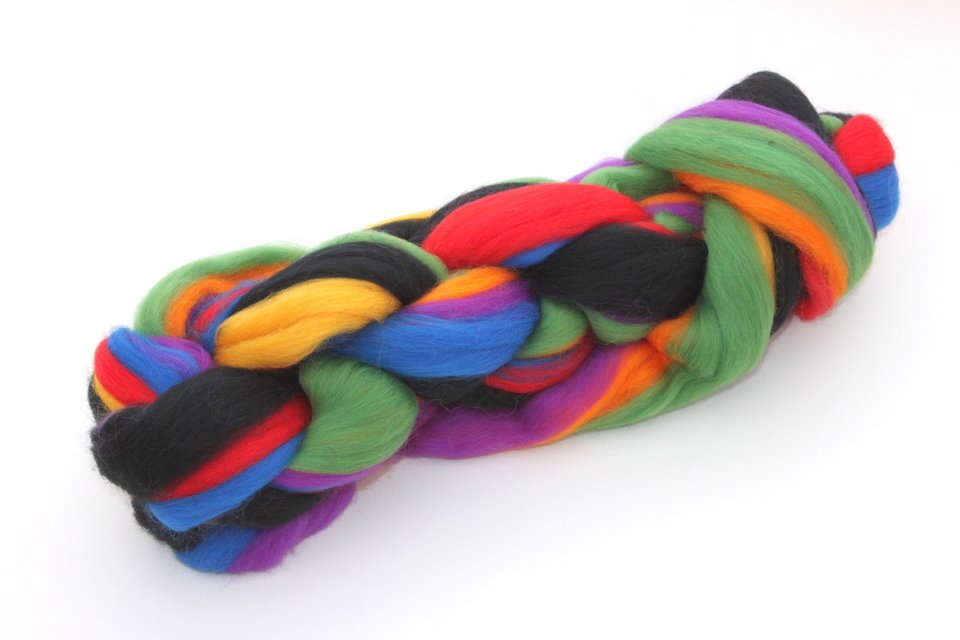 Merino Roving / Combed Top - Spinning Fiber - Custom Blended - Toucan Sam