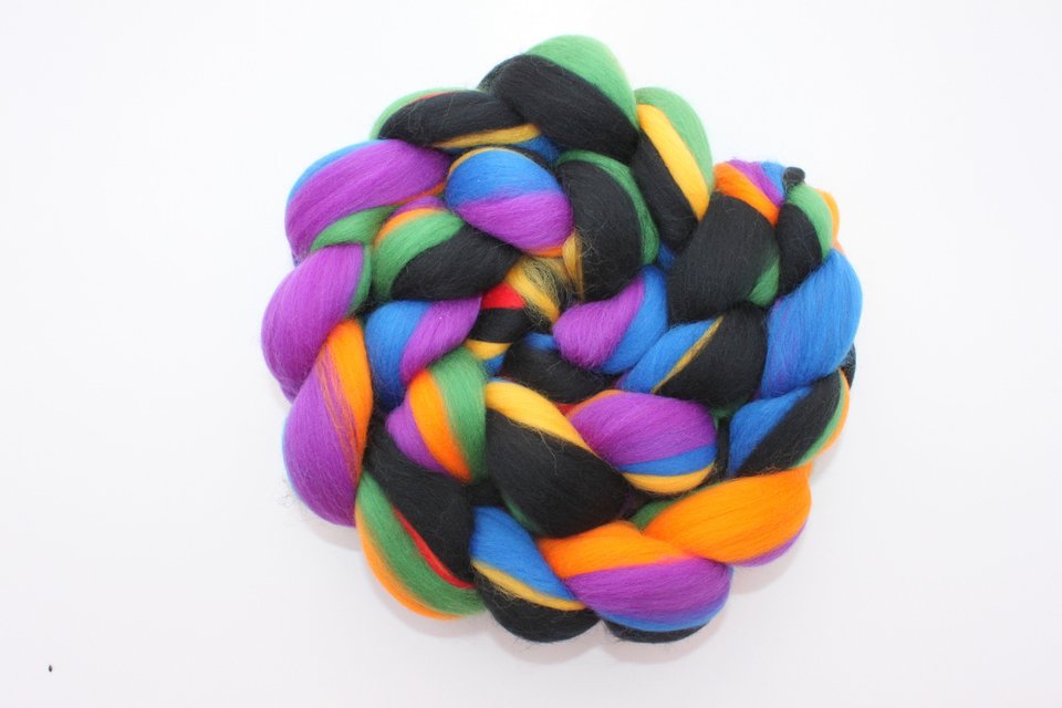 Merino Roving / Combed Top - Spinning Fiber - Custom Blended - Toucan Sam