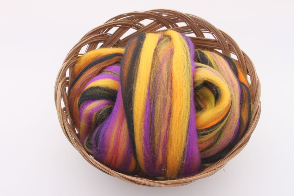 Merino Roving / Combed Top - Spinning Fiber - Custom Blended - The 13th Floor