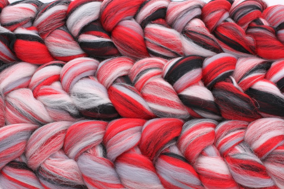 Merino Roving / Combed Top - Spinning Fiber - Custom Blended - House Of Cards