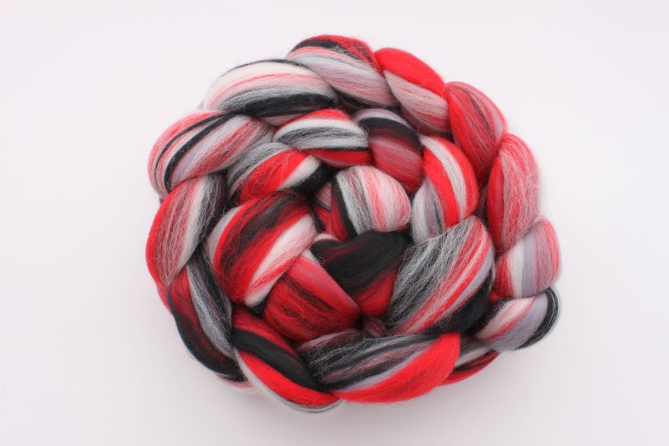 Merino Roving / Combed Top - Spinning Fiber - Custom Blended - House Of Cards