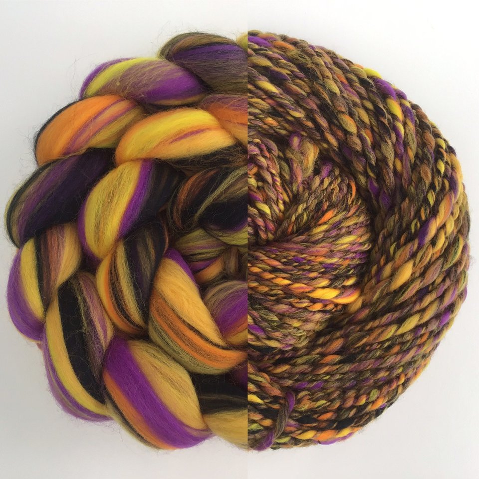Merino Roving / Combed Top - Spinning Fiber - Custom Blended - The 13th Floor