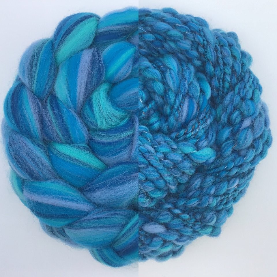 Blended Roving / Combed Top | Merino | Deep Sea Diving