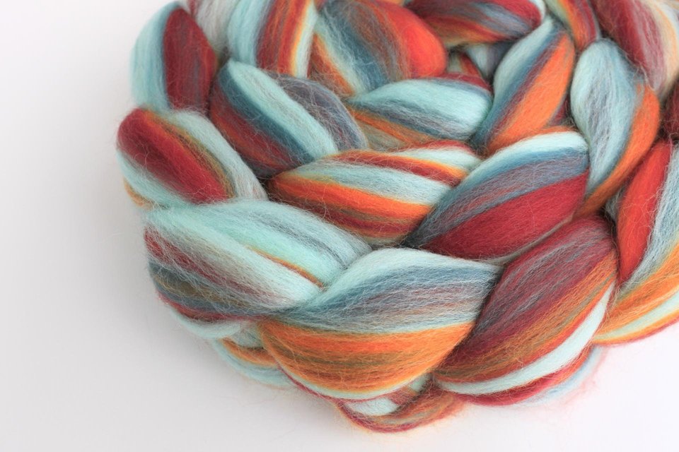 Blended Roving / Combed Top | Merino | Rocky Mountain Skies