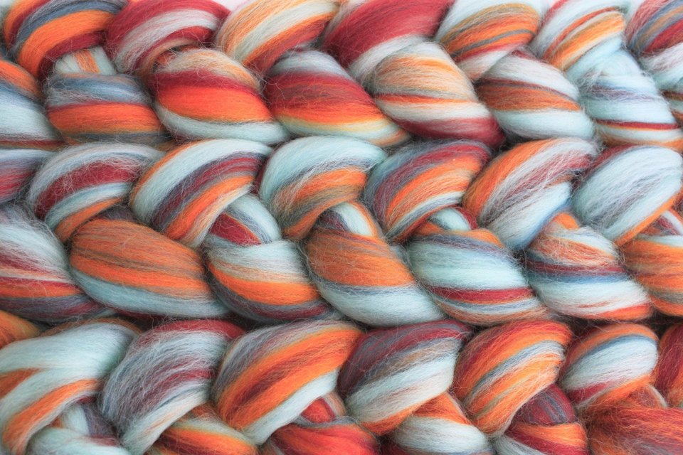 Blended Roving / Combed Top | Merino | Rocky Mountain Skies