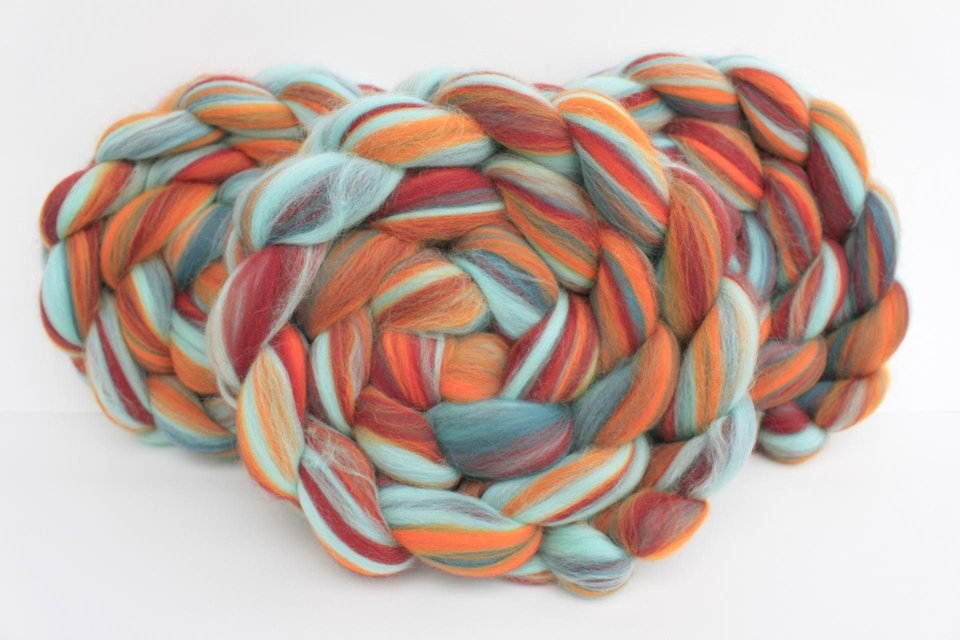 Blended Roving / Combed Top | Merino | Rocky Mountain Skies