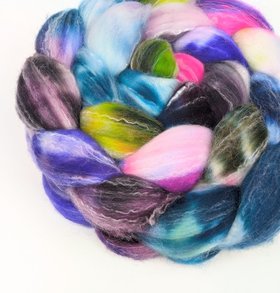 Hand Painted Top / Roving | SW Merino / Bamboo / Nylon | Jellybean