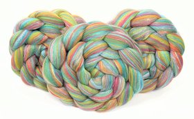 Blended Roving / Combed Top | Merino / Angelina | Birthday Cake