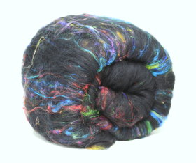 Spinning Fiber Batt | Art Batt | Merino / Sari Silk