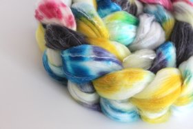 Hand Painted Top / Roving | SW Merino / Bamboo / Nylon | Monkeyin' Around