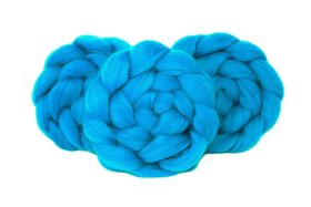 Commercially Dyed Roving | Corriedale | Blue